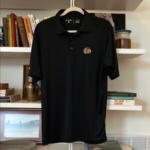 Chicago Blackhawks Antigua Men’s Large Golf Polo Black New with Tags!